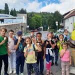 Ukázka aktivit z dětského pohybového příměstského tábora v Praze 8 pořádaného OKfit Ládví.